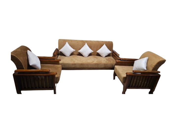 Wooden-frame sofa set — Marudhar Furniture catalogue MF-316