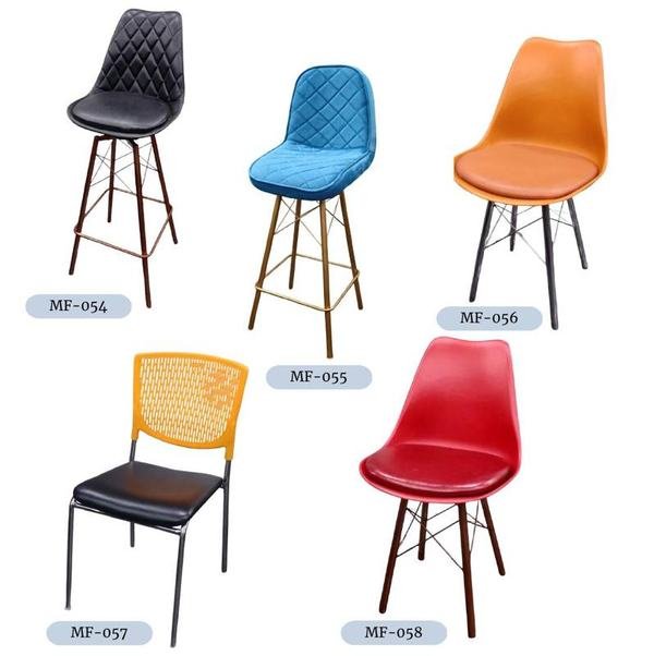 Café, Bar & Restaurant Seating — Marudhar Furniture catalogue MF-054 – MF-058 · MF-093 – MF-117