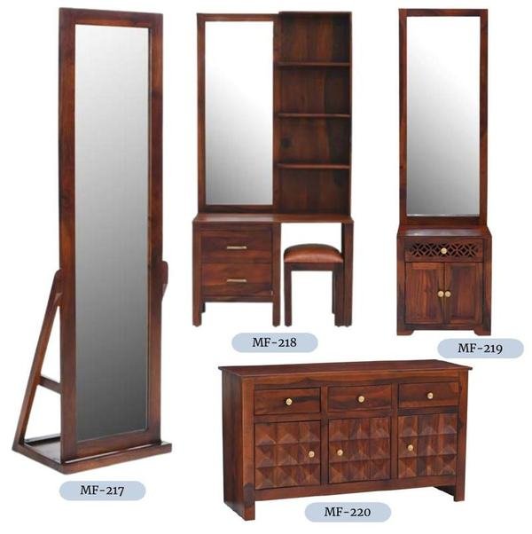 Dressing Tables & Mirrors — Marudhar Furniture catalogue MF-217 – MF-220
