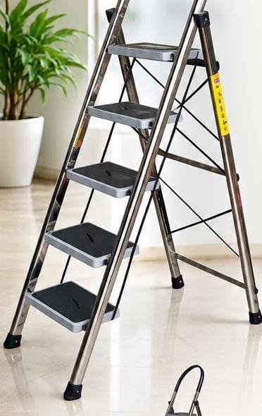 Stainless steel step ladder — Marudhar Furniture